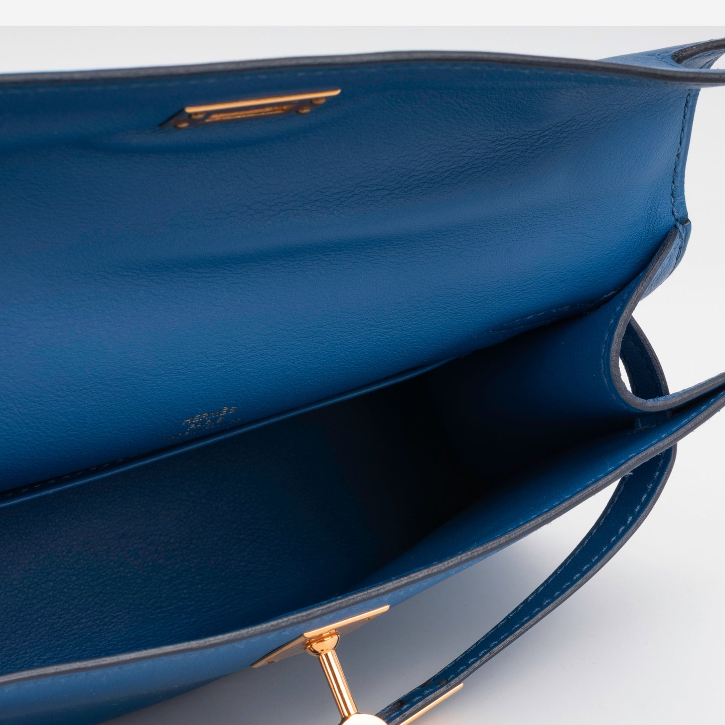 Hermès Kelly Pochette - Bleu De France Swift | Gold Hardware