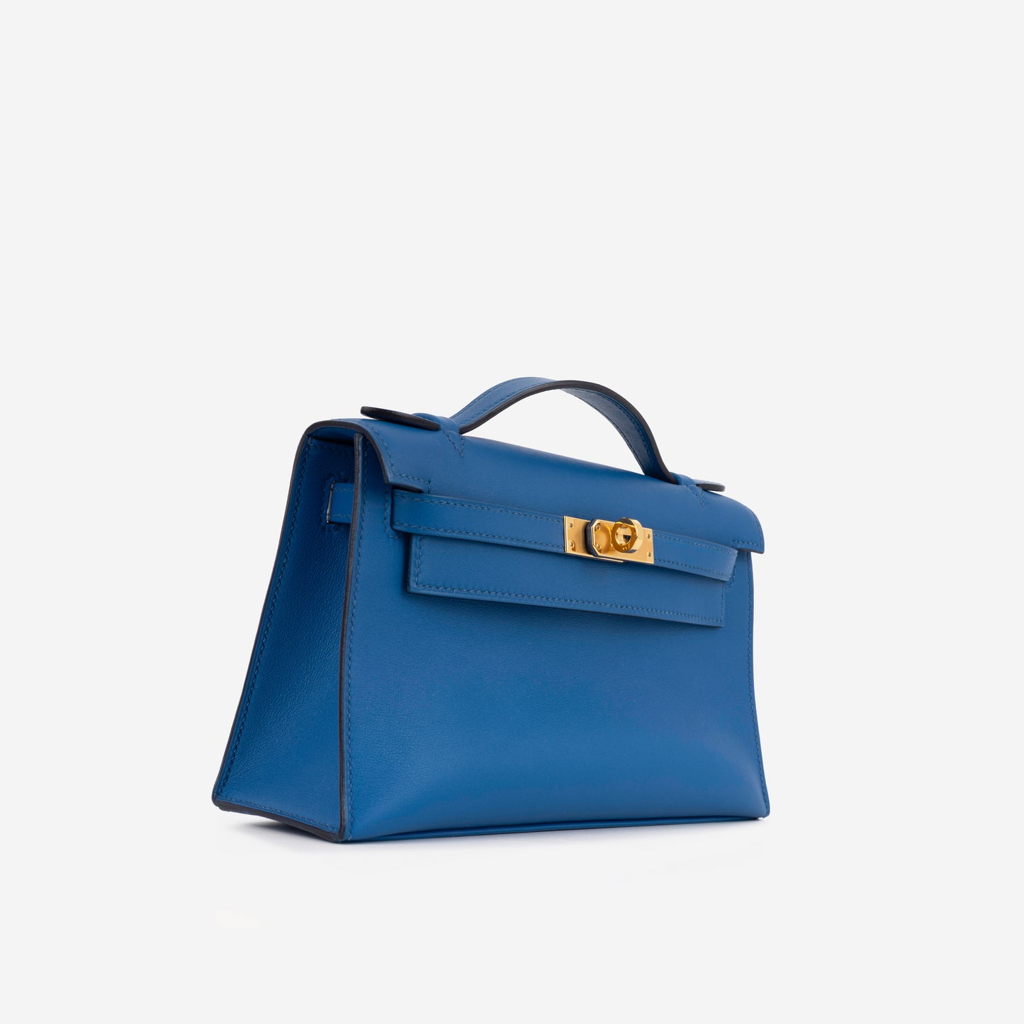 Hermès Kelly Pochette - Bleu De France Swift | Gold Hardware