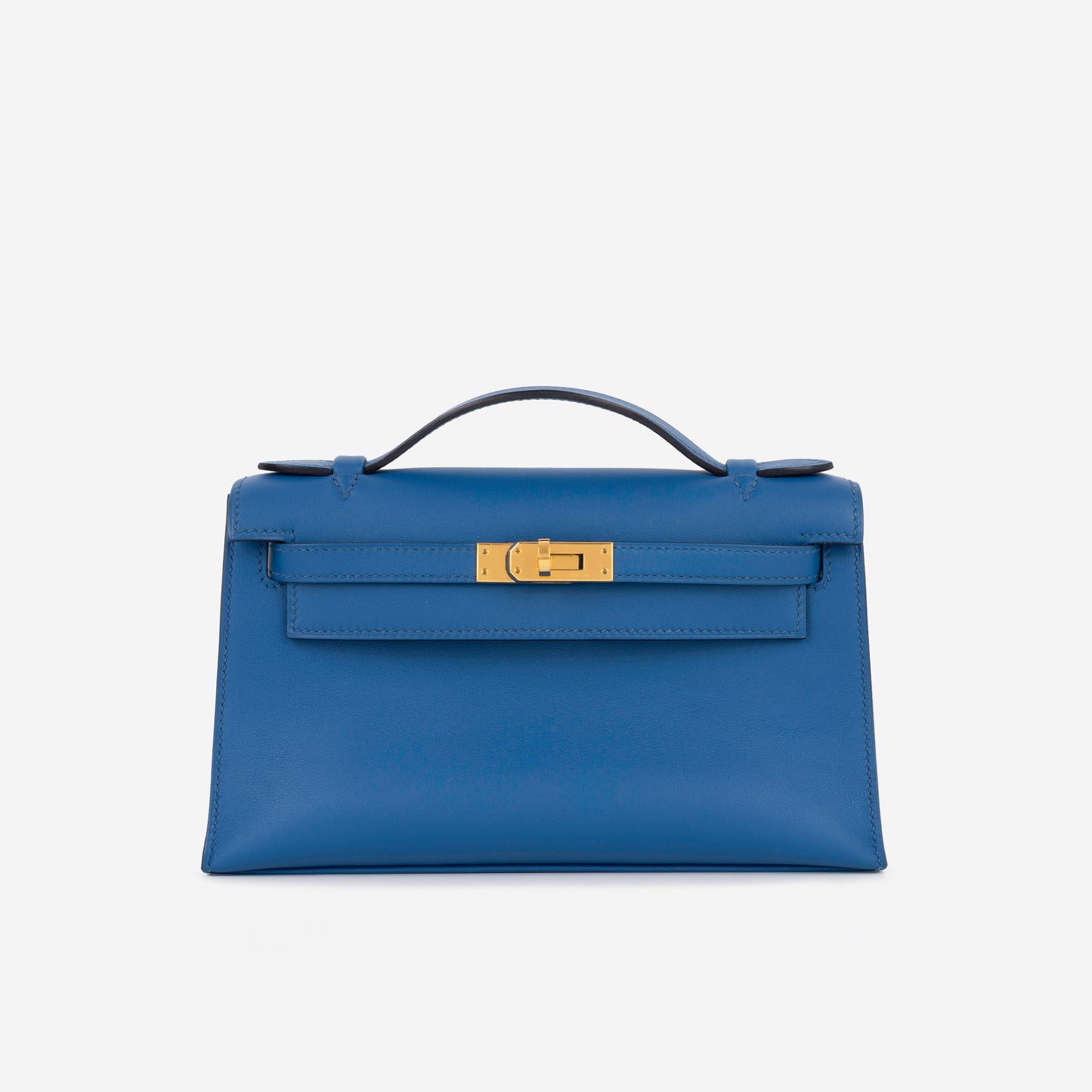 Hermès Kelly Pochette - Bleu De France Swift | Gold Hardware