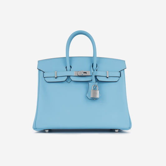 Hermès Birkin 25 - Celeste Swift | Palladium Hardware