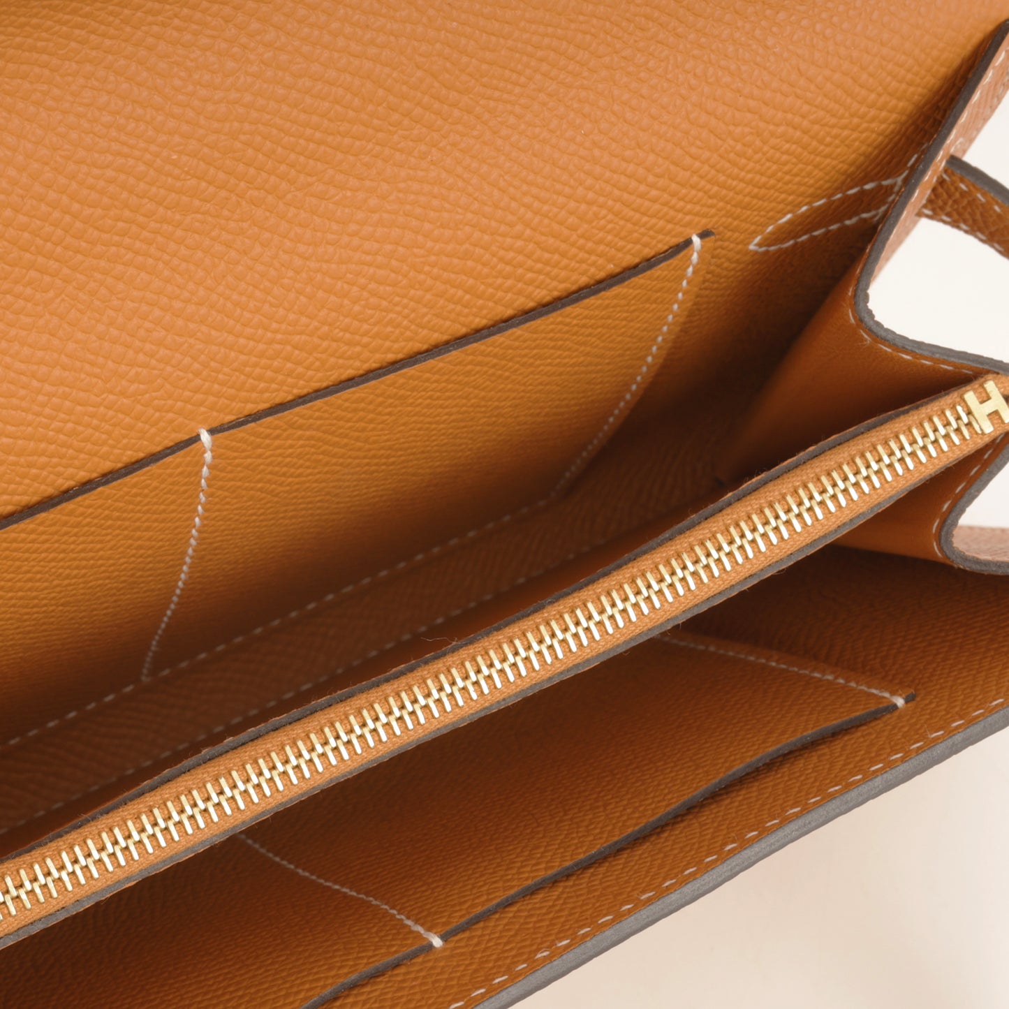 Hermès Kelly To Go Wallet - Toffee Epsom | Gold Hardware
