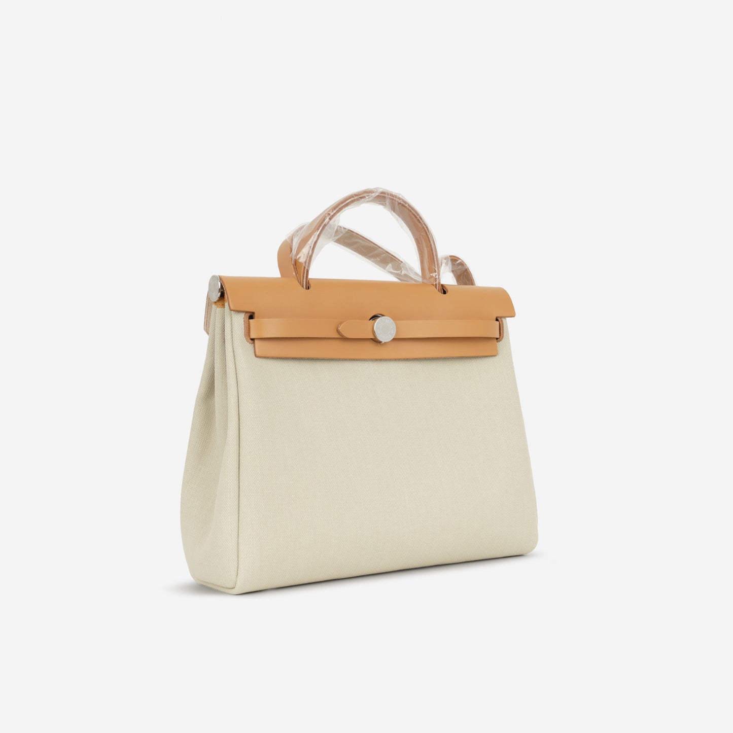 Hermès Herbag 31 - Beton Canvas / Naturel Sable Hunter | Palladium Hardware