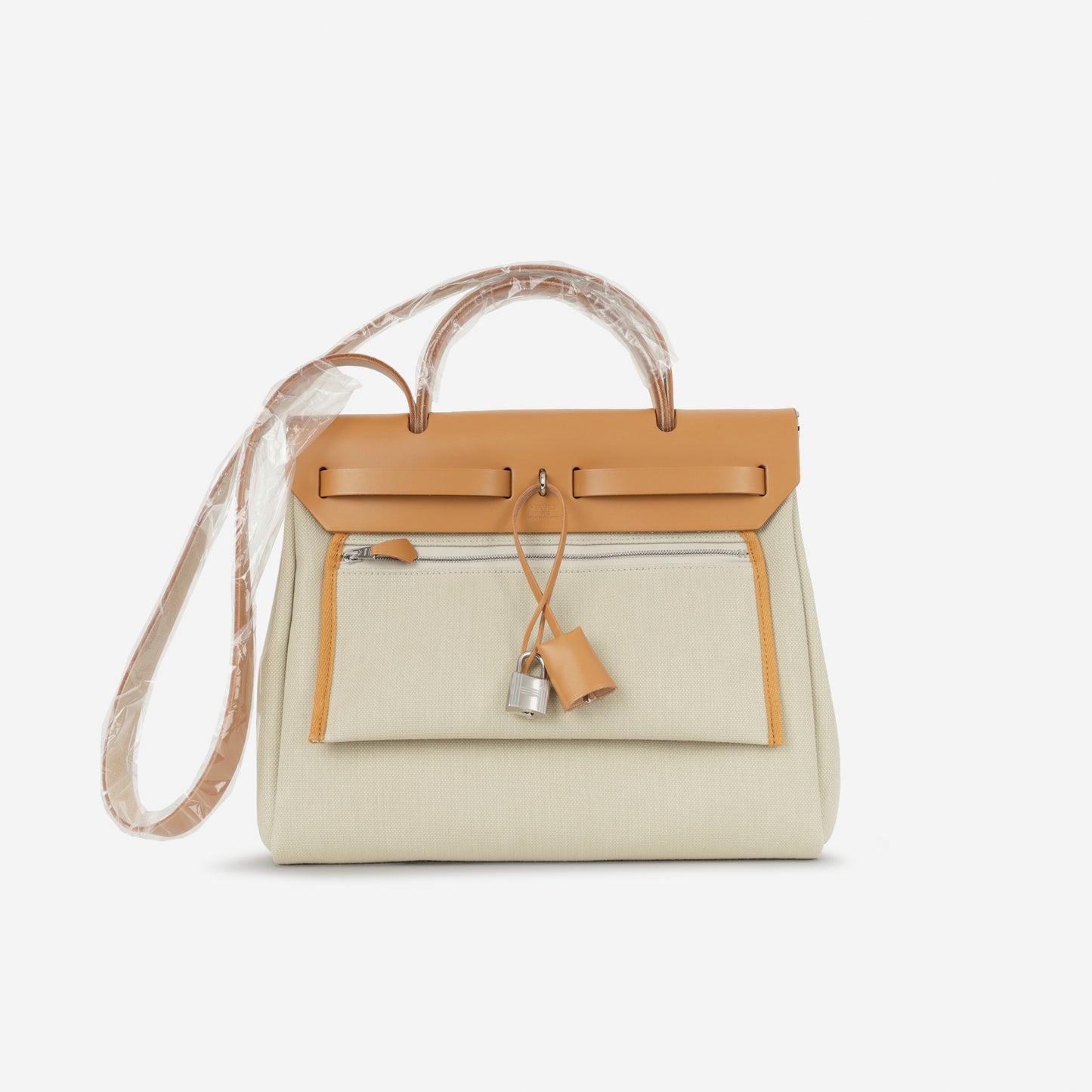 Hermès Herbag 31 - Beton Canvas / Naturel Sable Hunter | Palladium Hardware