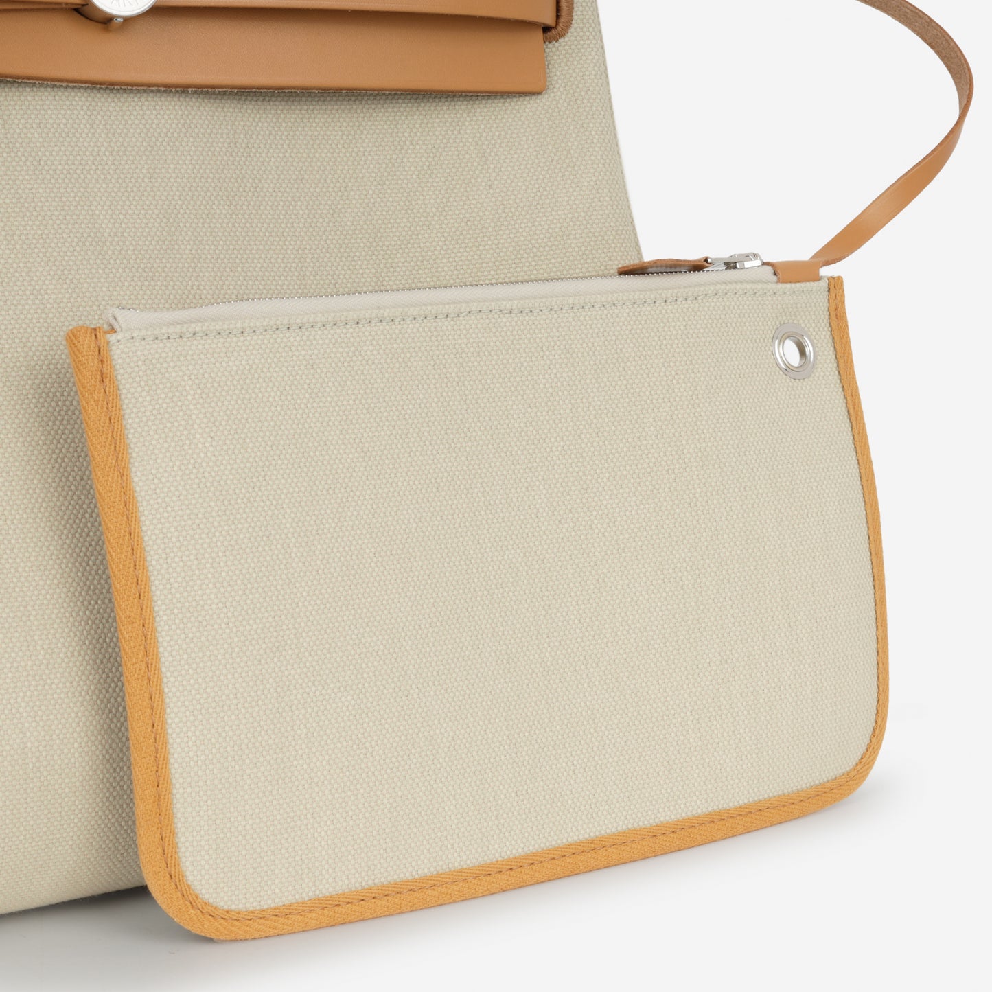 Hermès Herbag 31 - Beton Canvas / Naturel Sable Hunter | Palladium Hardware