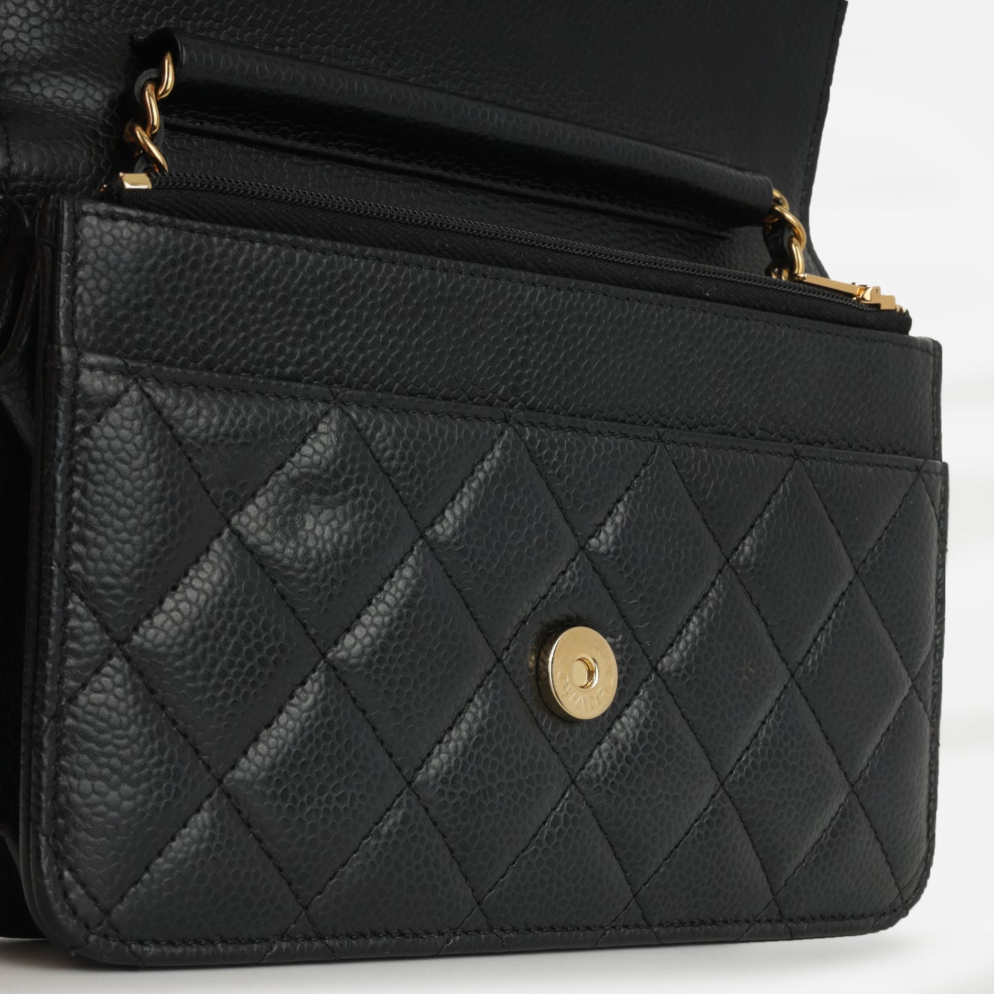 Chanel Classic Wallet on Chain - Black Caviar | Gold Hardware