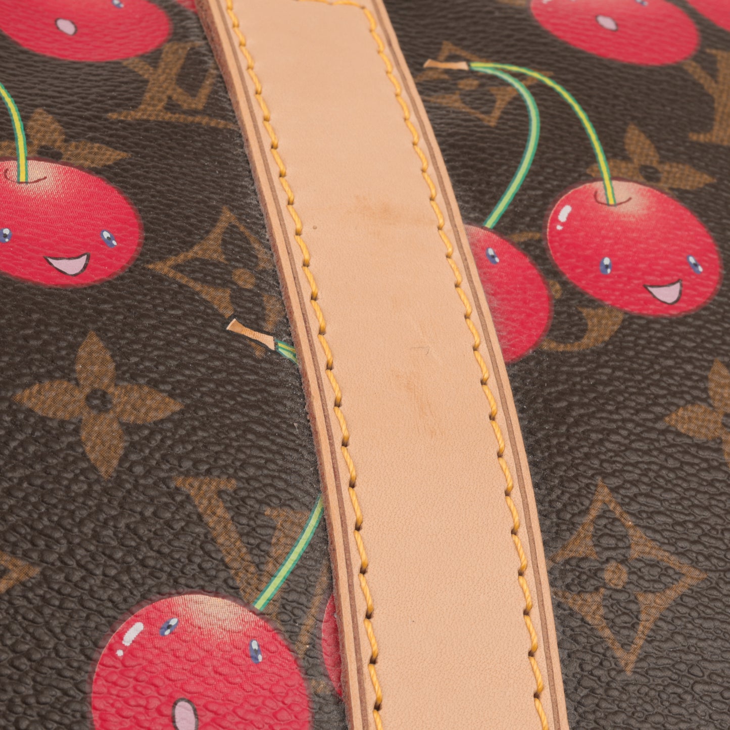 Vintage Louis Vuitton x TM Keepall Bandoulière 45 - Cerises Monogram | Gold Hardware