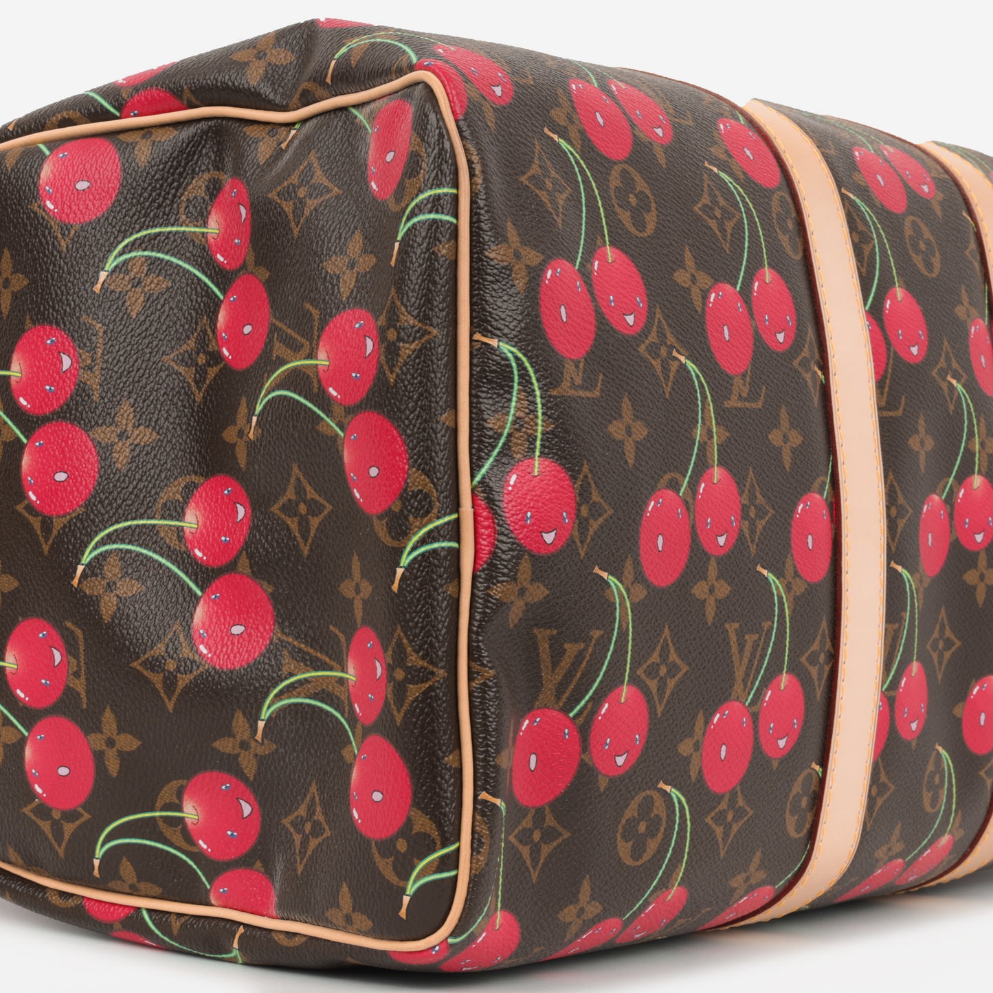 Vintage Louis Vuitton x TM Keepall Bandoulière 45 - Cerises Monogram | Gold Hardware