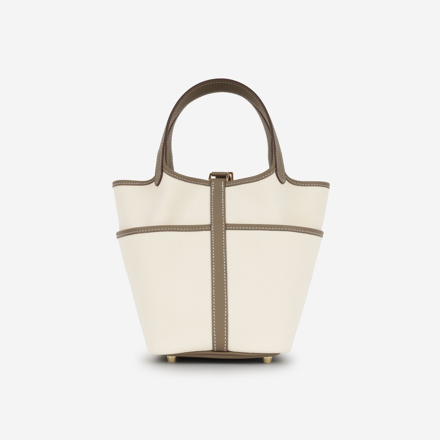 Hermès Picotin 18 Cargo - Ecru Canvas / Etoupe Swift | Gold Hardware