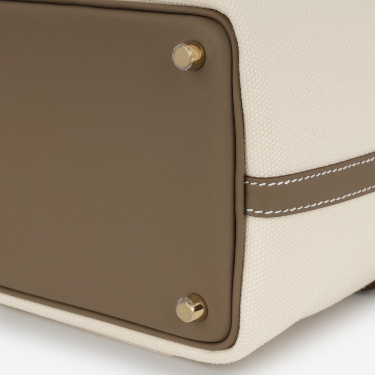 Hermès Picotin 18 Cargo - Ecru Canvas / Etoupe Swift | Gold Hardware