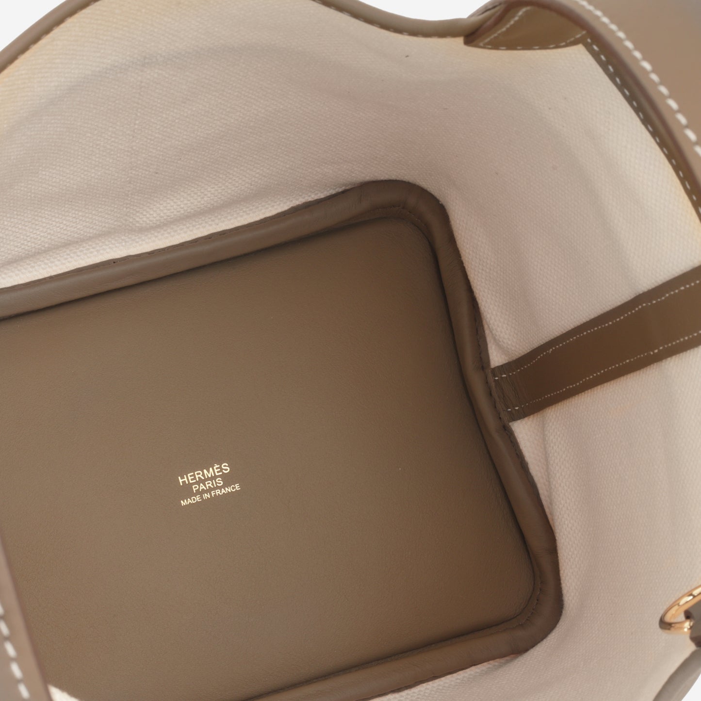 Hermès Picotin 18 Cargo - Ecru Canvas / Etoupe Swift | Gold Hardware