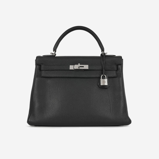 Hermès Kelly 32 - Noir Togo | Palladium Hardware