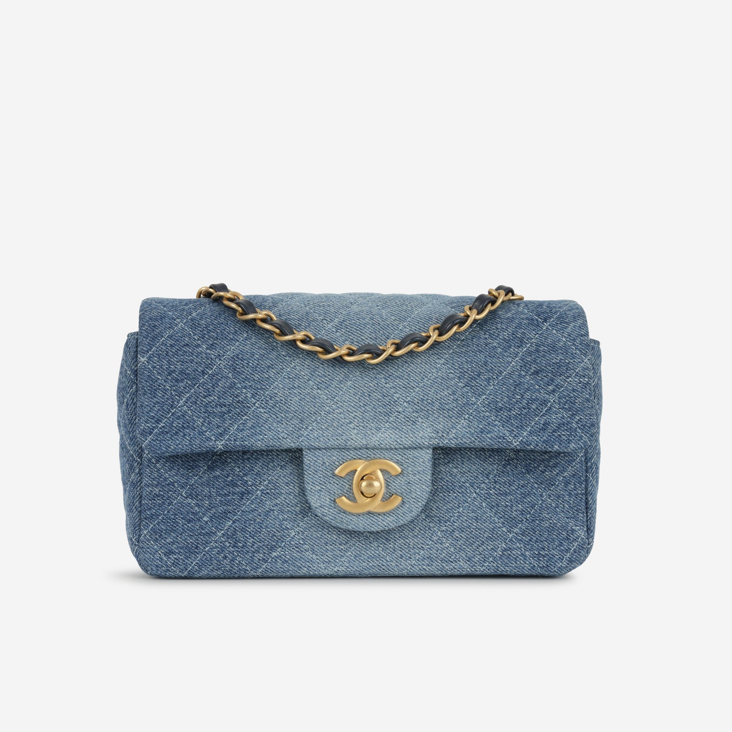 Chanel Mini Rectangular - Blue Ombre Denim | Gold Hardware