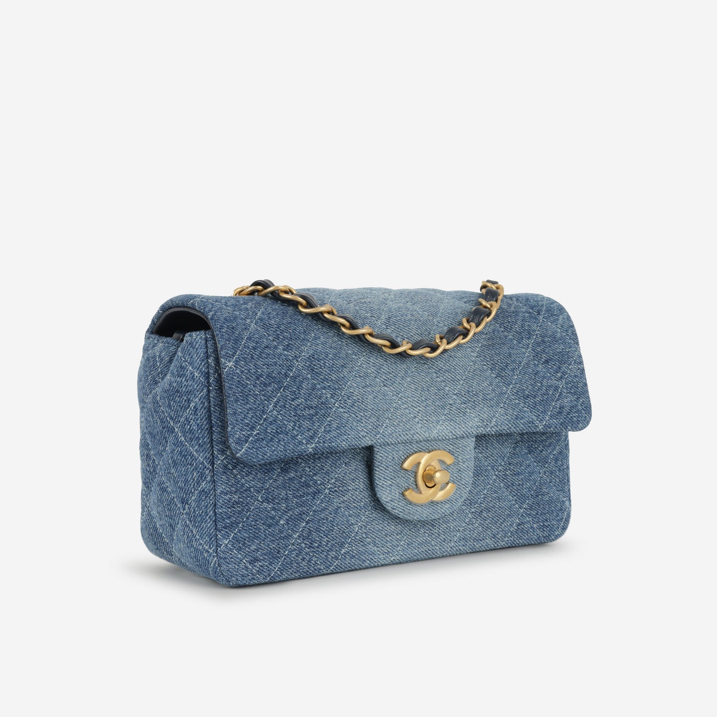 Chanel Mini Rectangular - Blue Ombre Denim | Gold Hardware