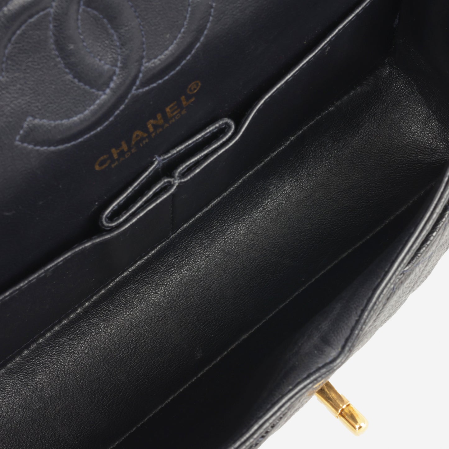 Chanel Vintage Small Classic Flap - Midnight Blue Caviar | Gold Hardware