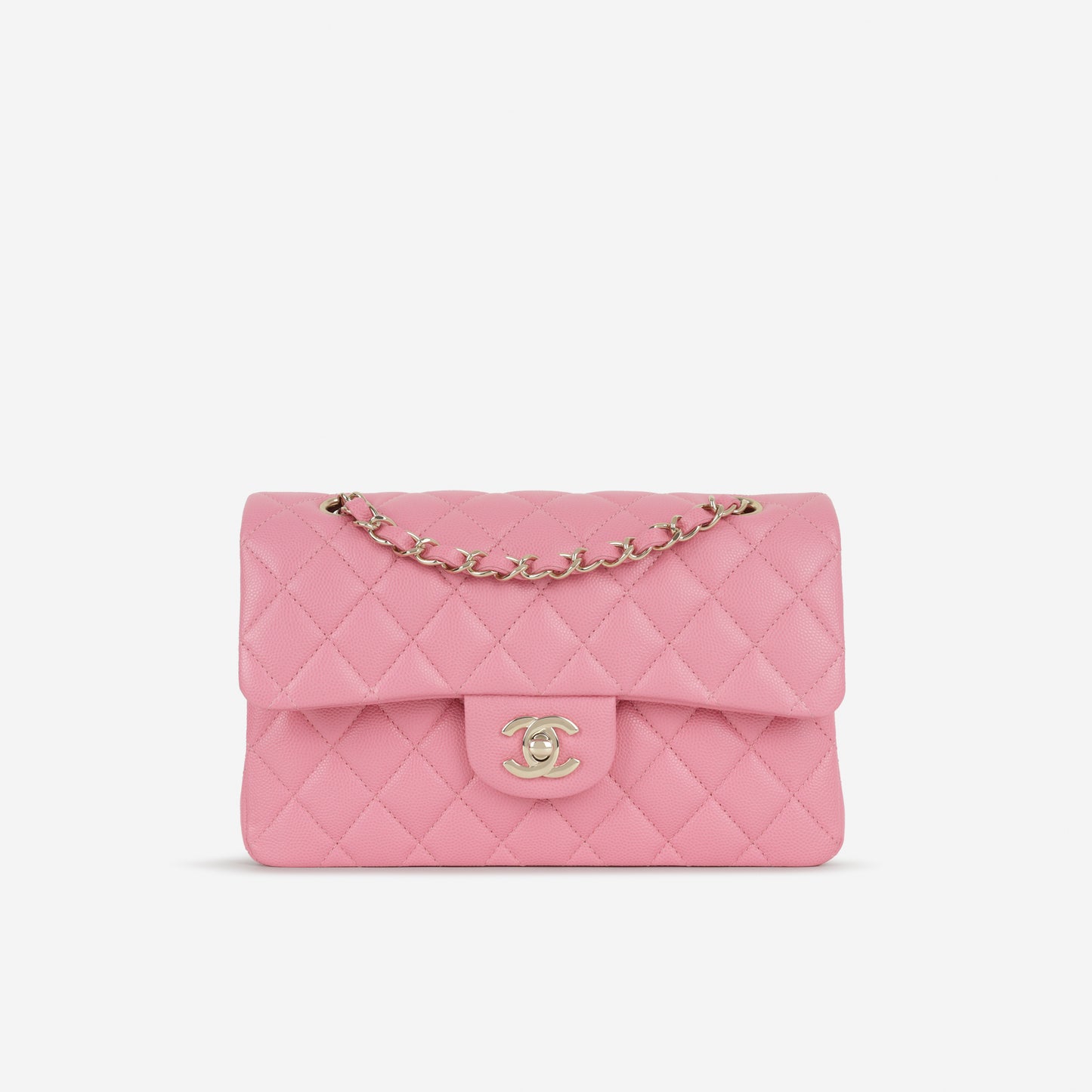 Chanel Small Classic Flap - Pink Caviar | Champagne Gold Hardware