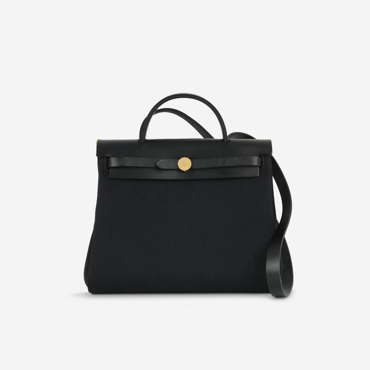 Hermès Herbag 31 - Noir Canvas / Hunter | Gold Hardware