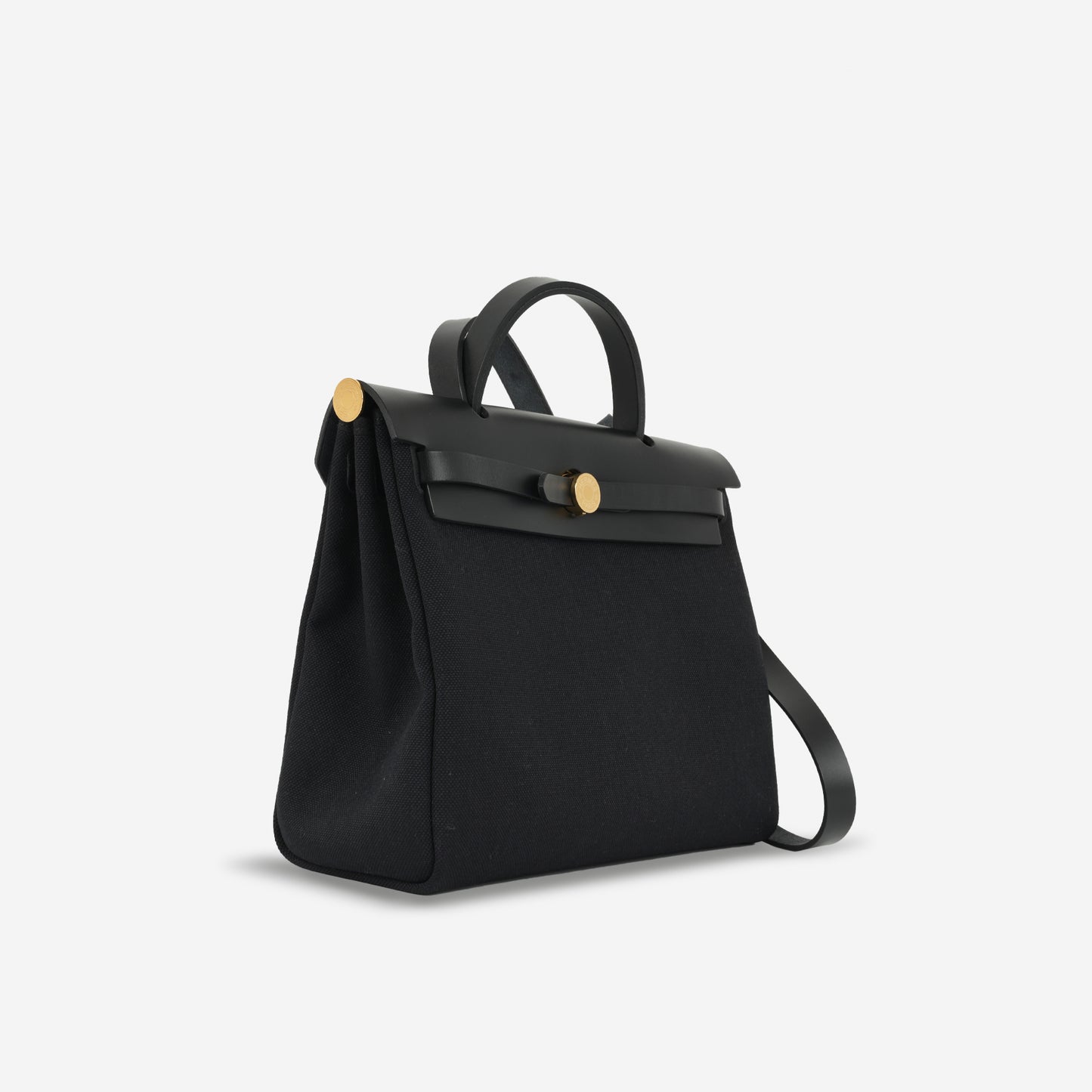 Hermès Herbag 31 - Noir Canvas / Hunter | Gold Hardware