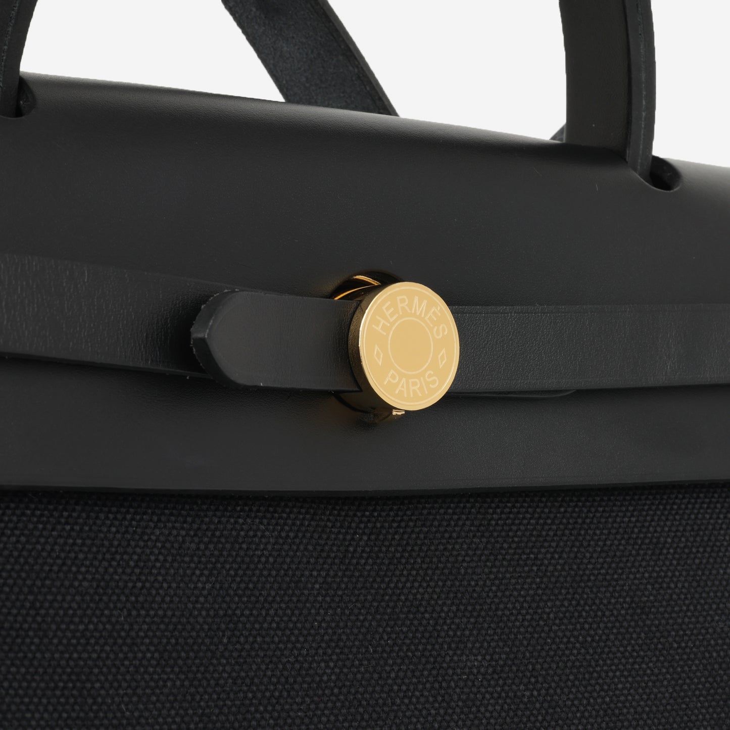 Hermès Herbag 31 - Noir Canvas / Hunter | Gold Hardware