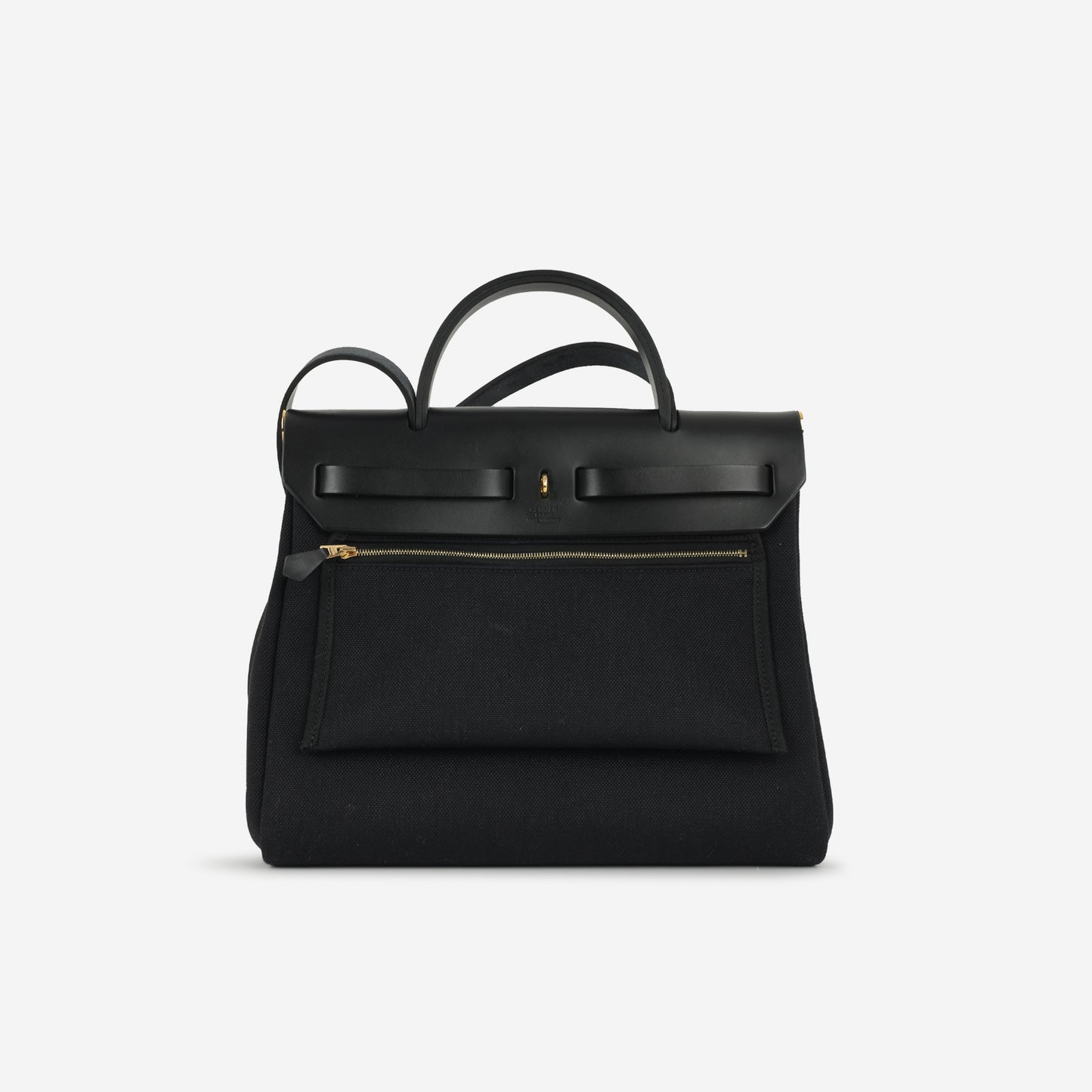 Hermès Herbag 31 - Noir Canvas / Hunter | Gold Hardware