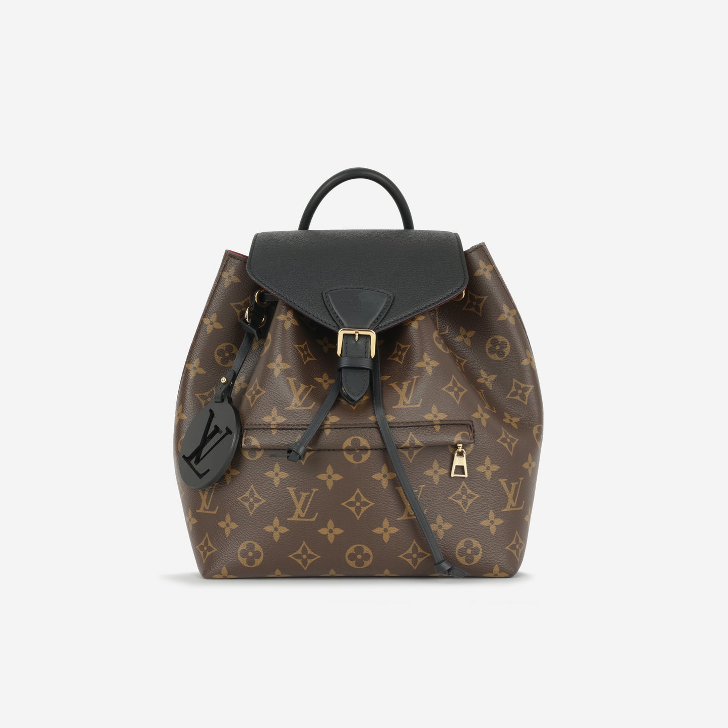 Louis Vuitton Montsouris PM Backpack - Monogram Canvas / Black Trim | Gold Hardware