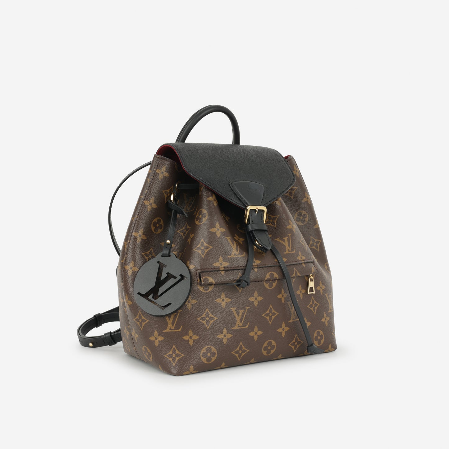 Louis Vuitton Montsouris PM Backpack - Monogram Canvas / Black Trim | Gold Hardware