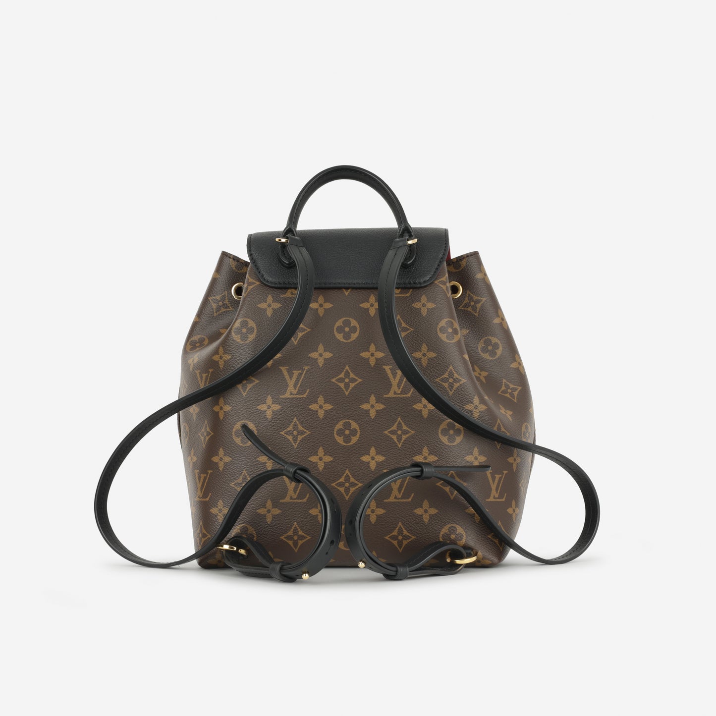 Louis Vuitton Montsouris PM Backpack - Monogram Canvas / Black Trim | Gold Hardware