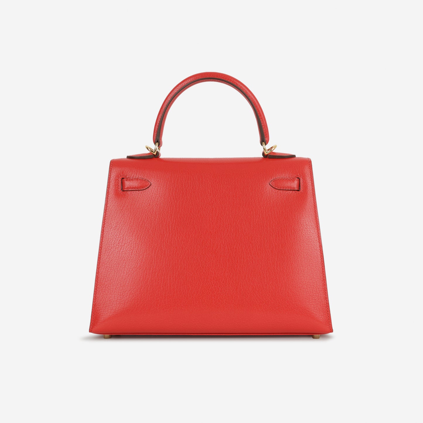 Hermès Kelly 25 - Rouge De Coeur Chevre Chamkila | Gold Hardware
