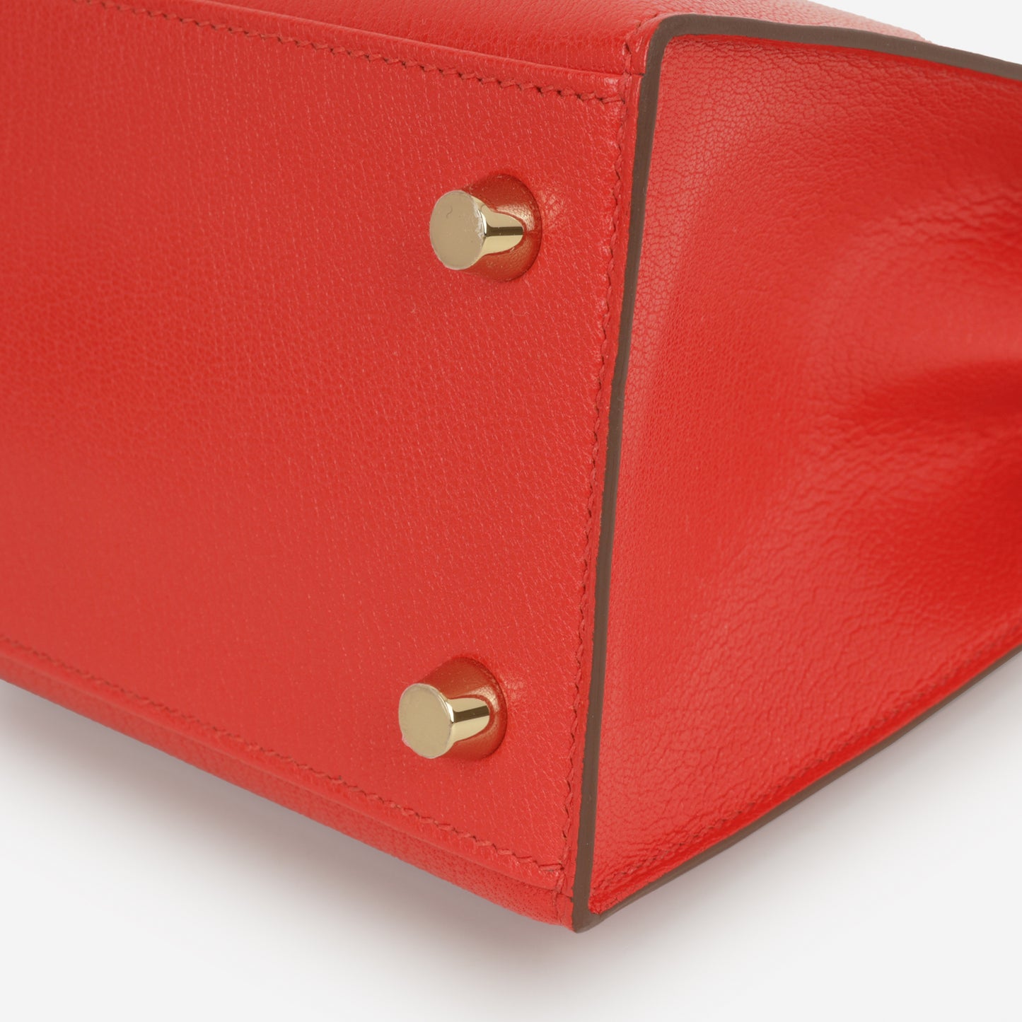Hermès Kelly 25 - Rouge De Coeur Chevre Chamkila | Gold Hardware