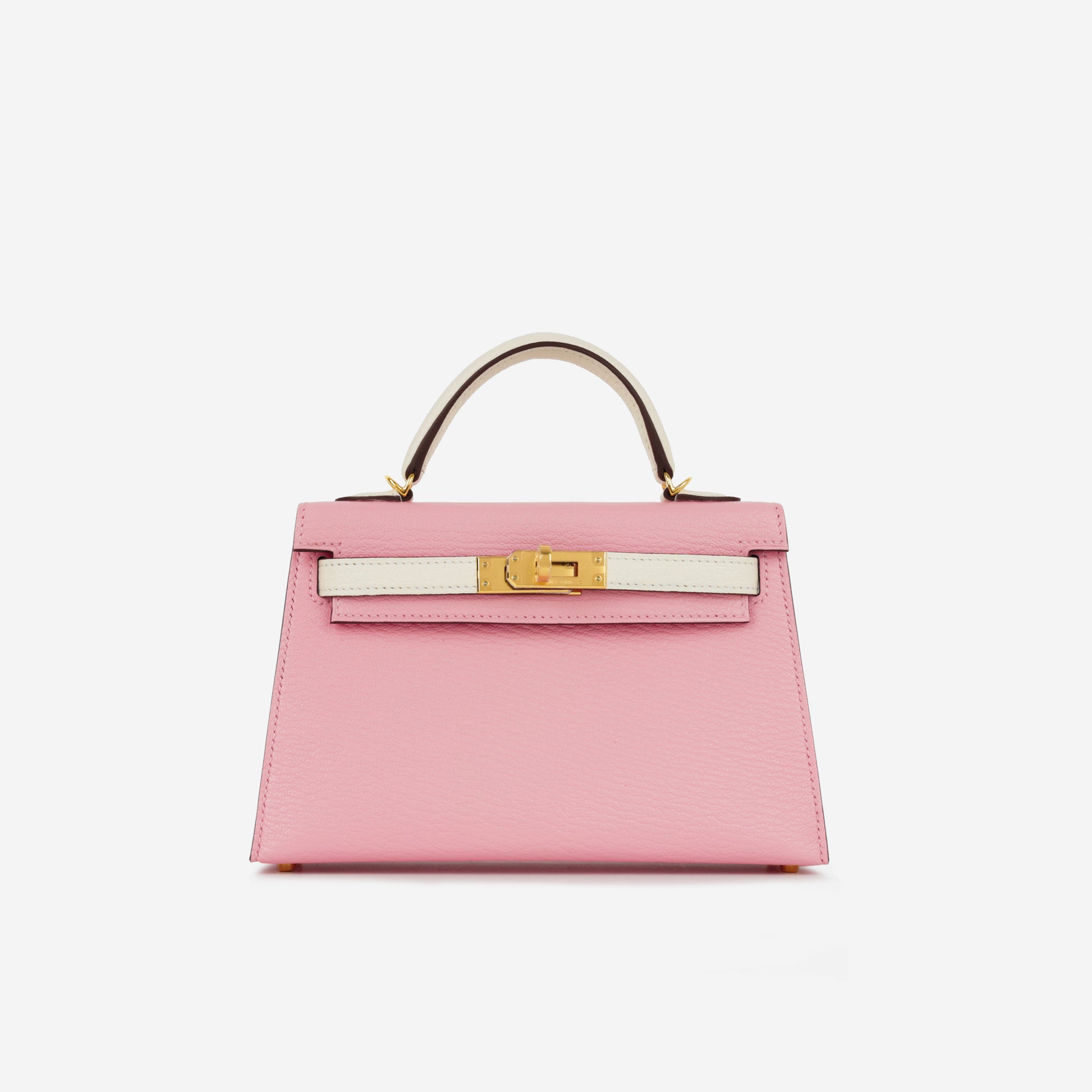 HSS Kelly 20 - Rose Sakura / Craie Chevre Mysore | Gold Hardware - Bagista