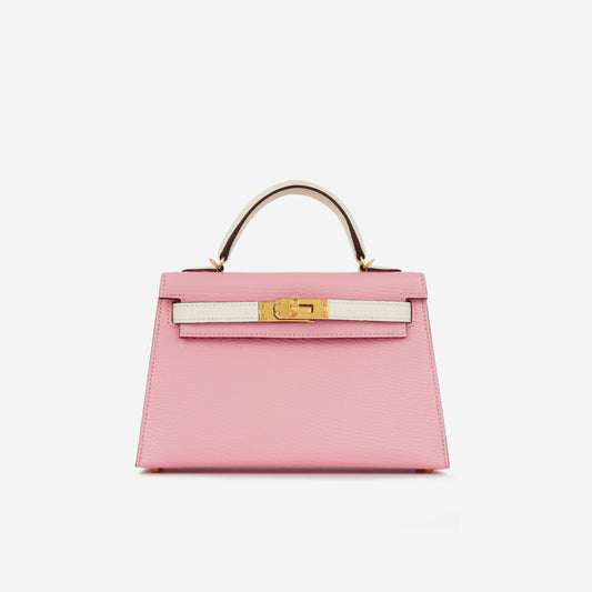 HSS Kelly 20 - Rose Sakura / Craie Chevre Mysore | Gold Hardware - Bagista