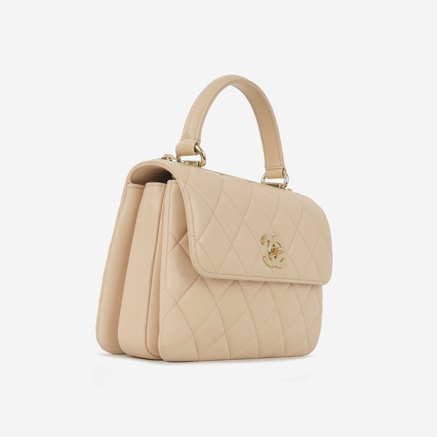 Chanel Small Trendy CC Flap Bag - Light Peach Lambskin | Champagne gold-tone hardware