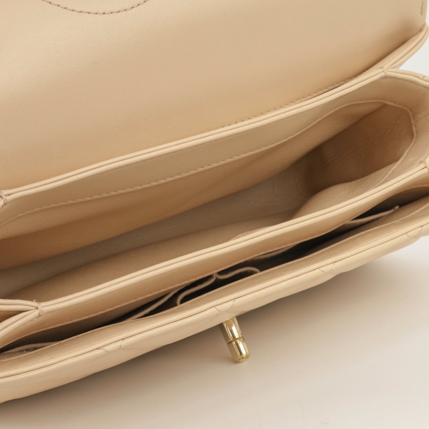 Chanel Small Trendy CC Flap Bag - Light Peach Lambskin | Champagne gold-tone hardware