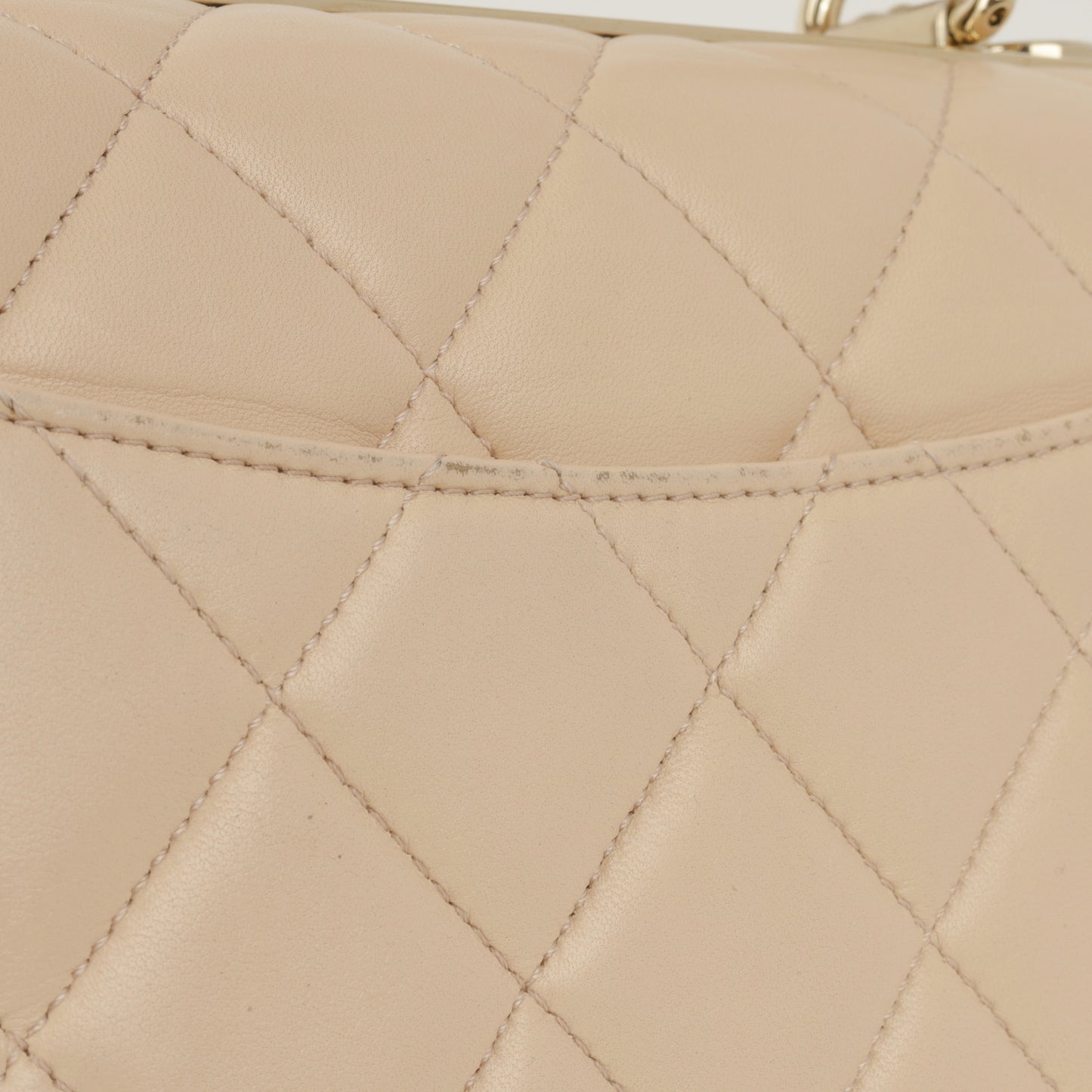 Chanel Small Trendy CC Flap Bag - Light Peach Lambskin | Champagne gold-tone hardware