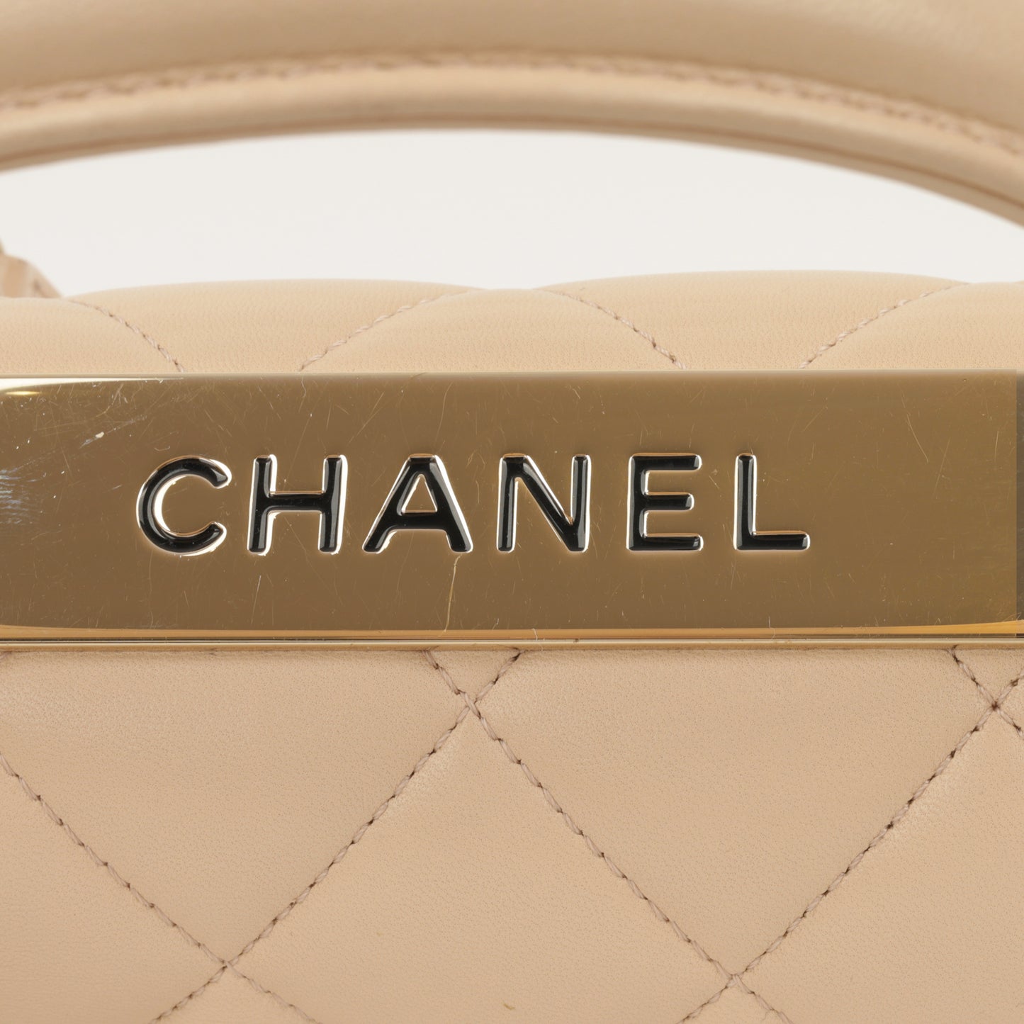 Chanel Small Trendy CC Flap Bag - Light Peach Lambskin | Champagne gold-tone hardware
