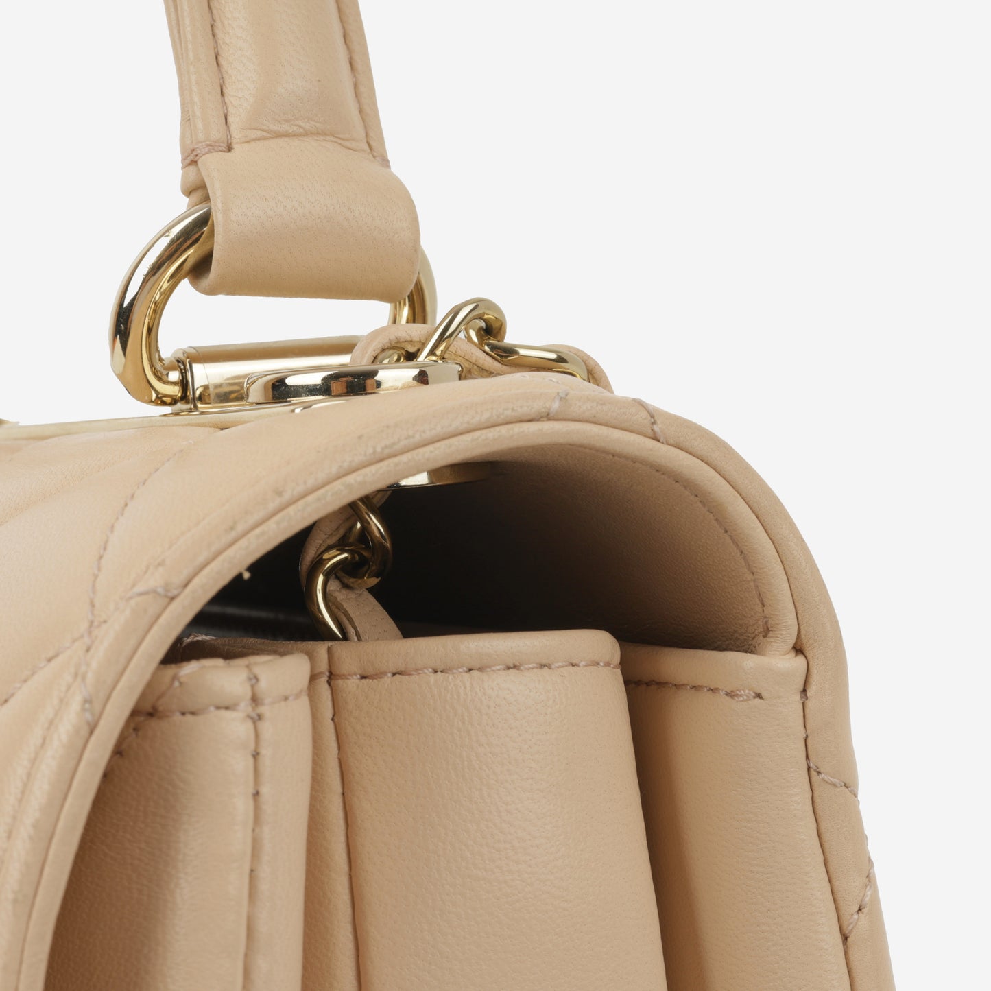 Chanel Small Trendy CC Flap Bag - Light Peach Lambskin | Champagne gold-tone hardware