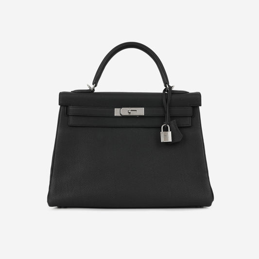 Hermès Kelly 32 - Noir Togo | Palladium Hardware
