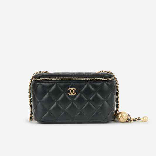 Chanel Pearl Crush Vanity - Black Lambskin | Gold Hardware