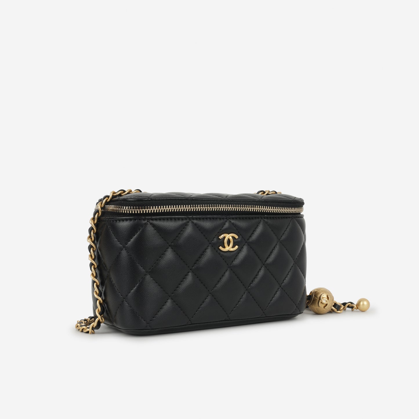 Chanel Pearl Crush Vanity - Black Lambskin | Gold Hardware
