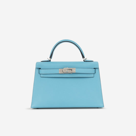 Hermès Mini Kelly - Bleu Du Nord Madame | Palladium Hardware