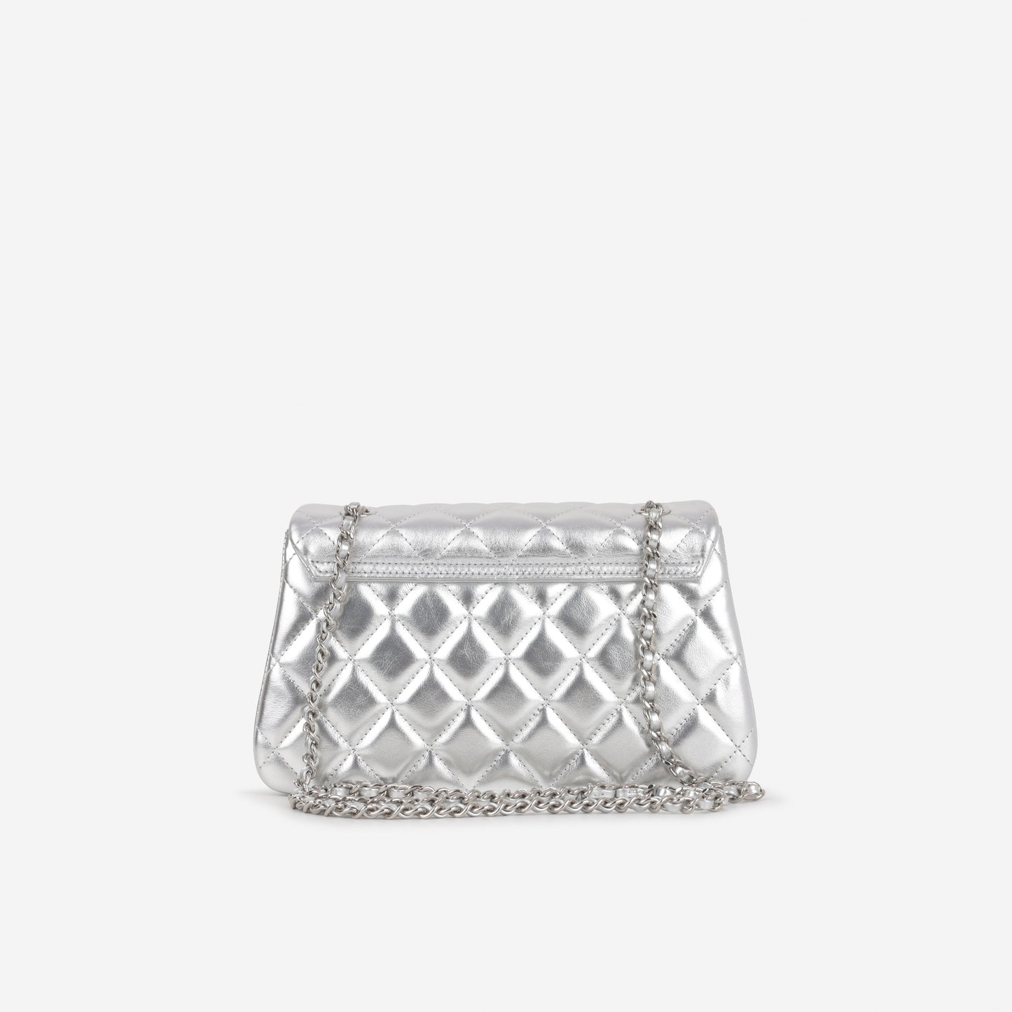 Chanel 25S Classic Flap Bag - Silver Lambskin | Silver Hardware