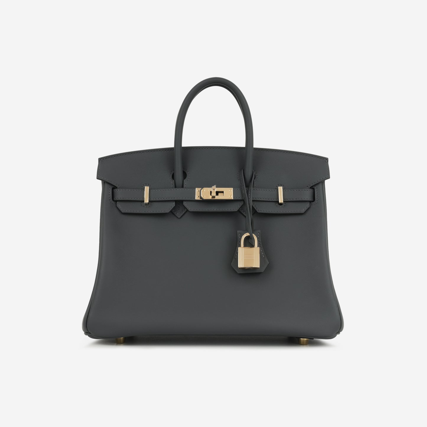 Hermès Birkin 25 Eclat - Gris Misty / Noir Swift | Pemabrass Hardware