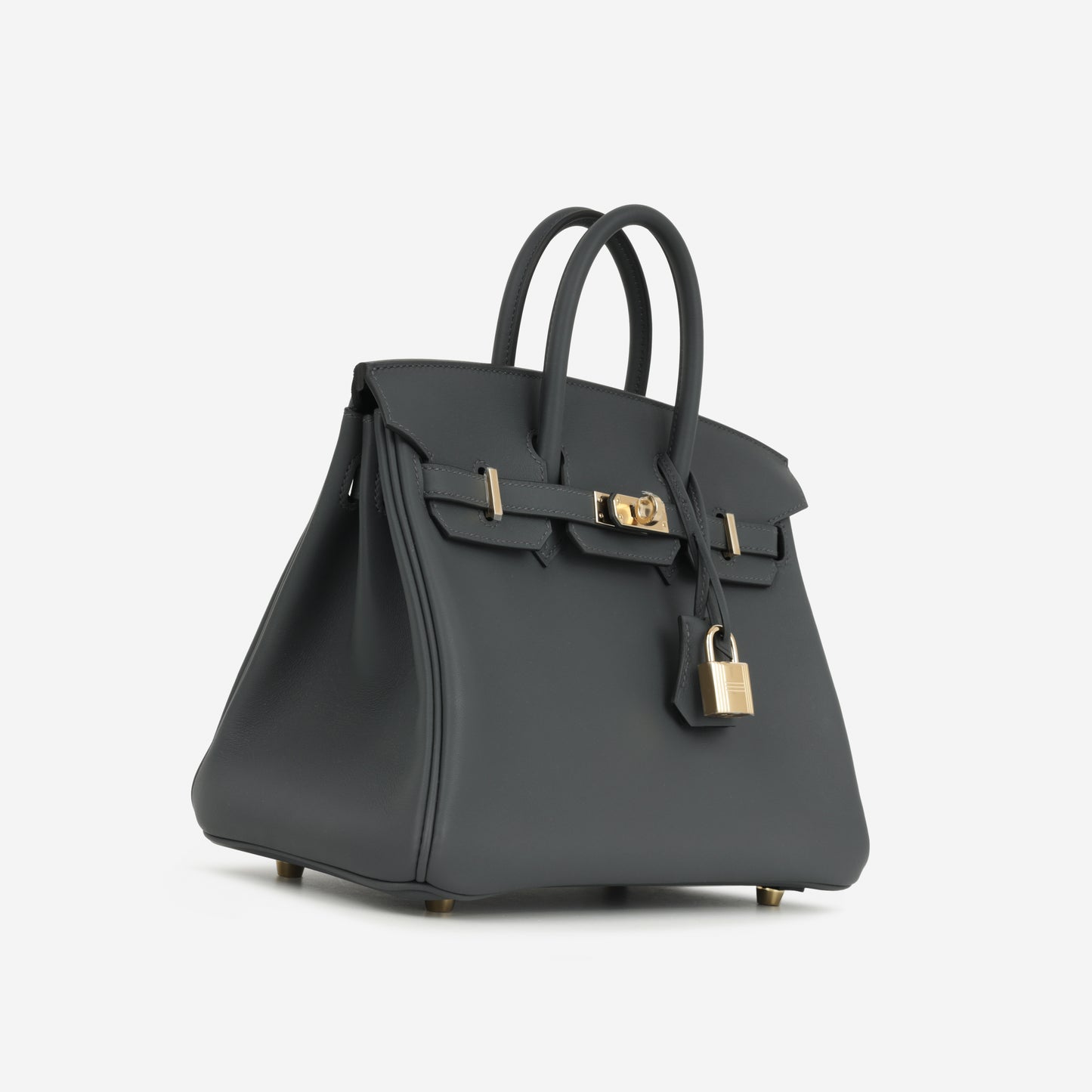 Hermès Birkin 25 Eclat - Gris Misty / Noir Swift | Pemabrass Hardware