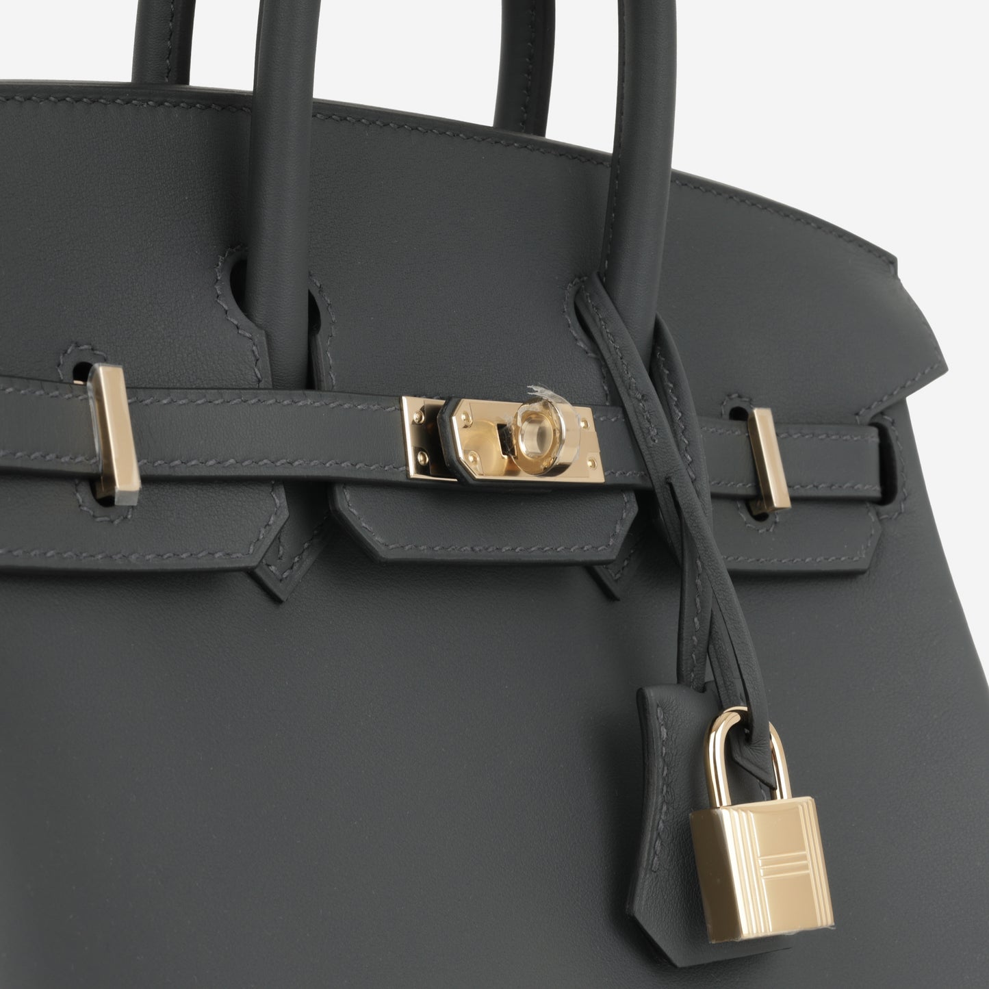 Hermès Birkin 25 Eclat - Gris Misty / Noir Swift | Pemabrass Hardware
