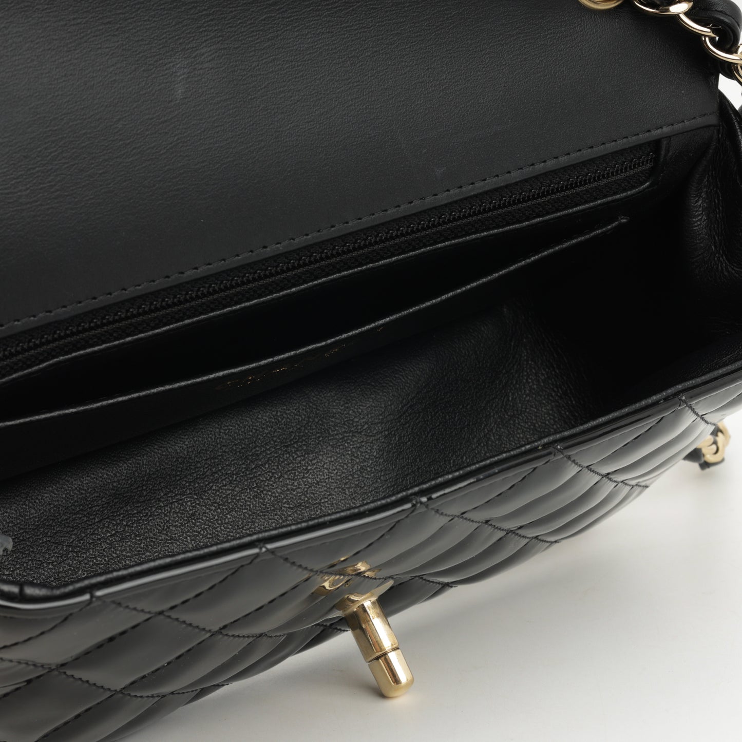 Chanel Mini Flap Rectangular - Black Patent | Gold Hardware