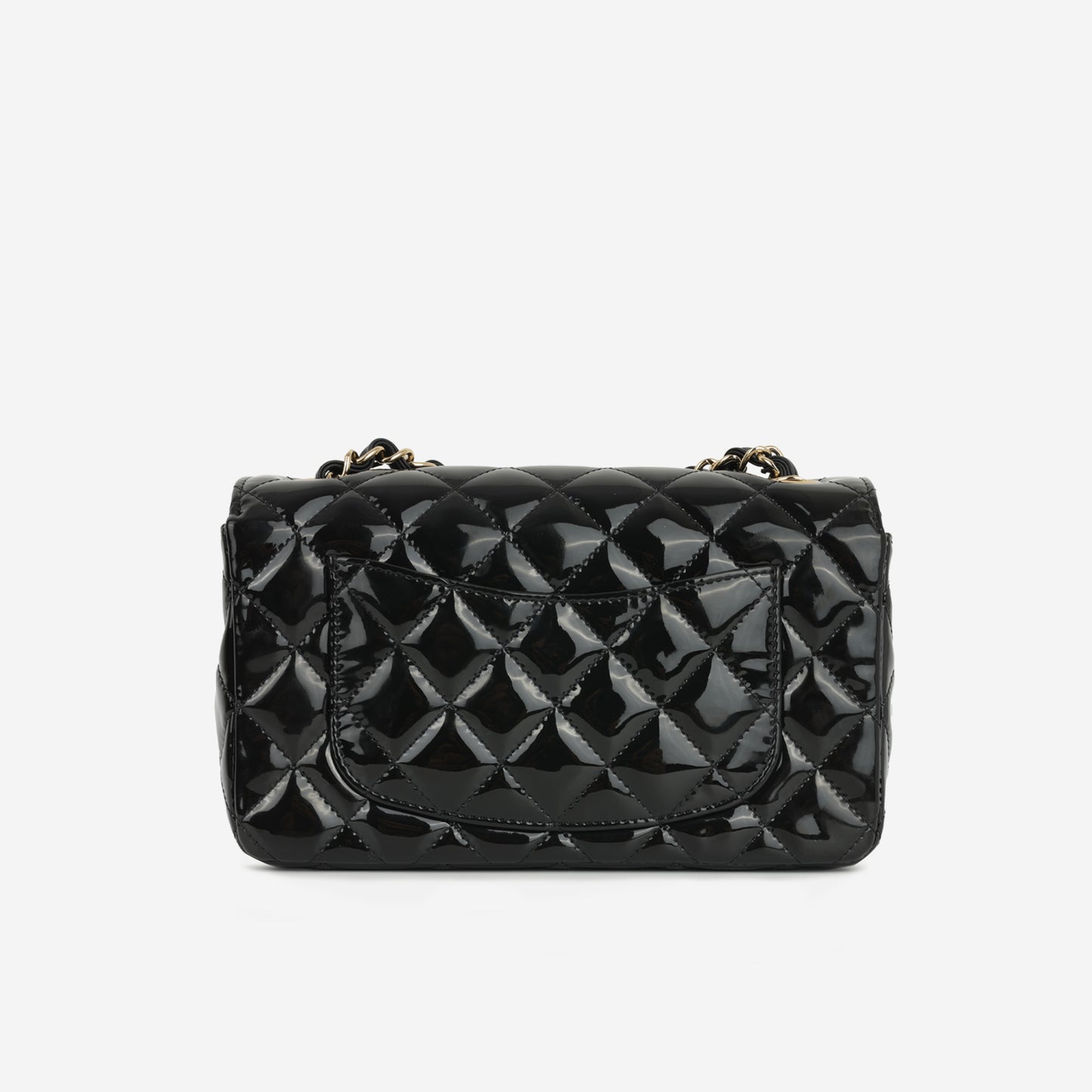 Chanel Mini Flap Rectangular - Black Patent | Gold Hardware