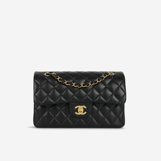 Chanel Small Classic Flap - Black Lambskin | Gold Hardware