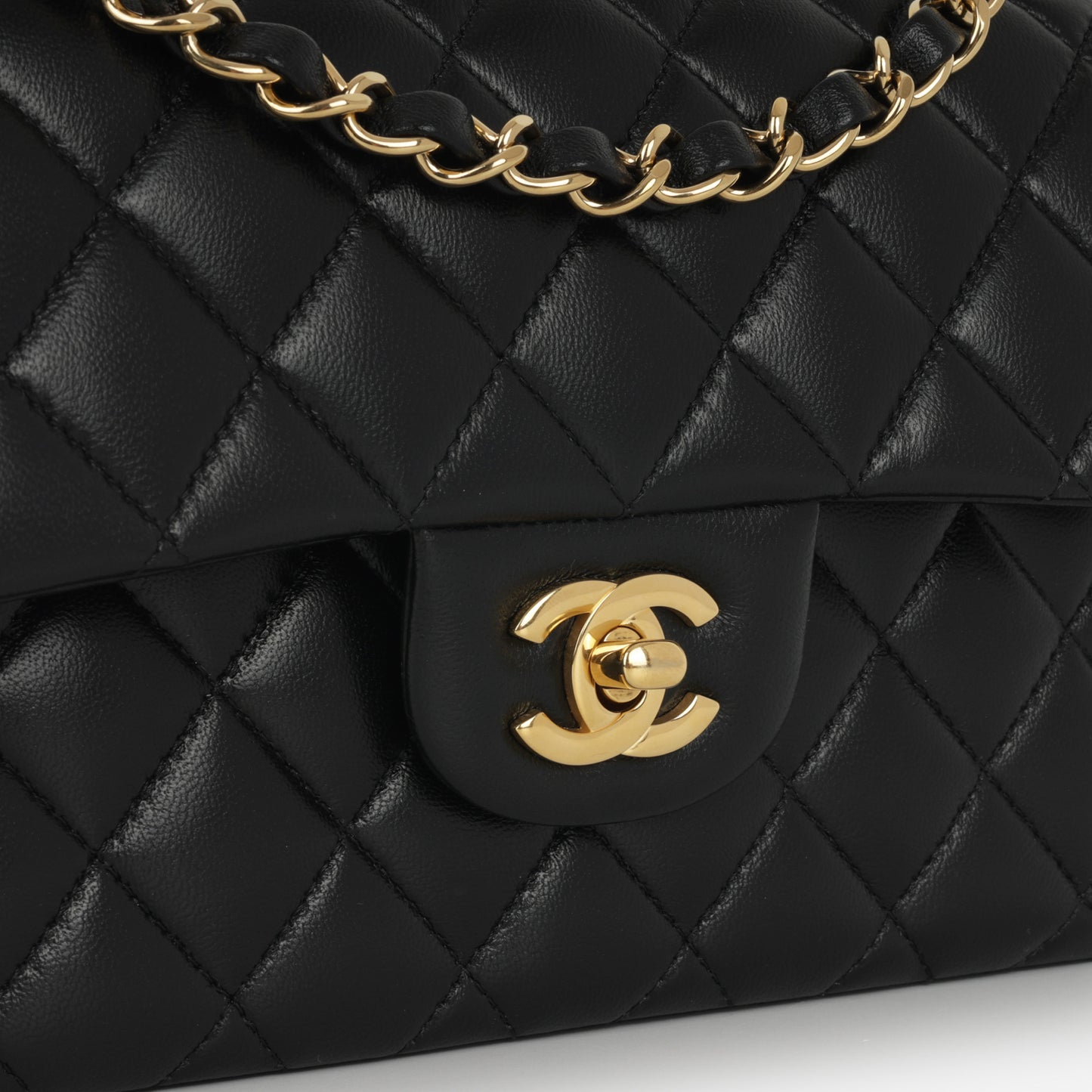 Chanel Small Classic Flap - Black Lambskin | Gold Hardware
