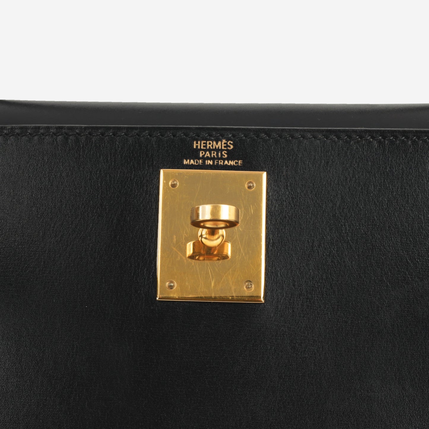 Hermès Vintage Kelly 28 - Black Box Calf | Gold Hardware