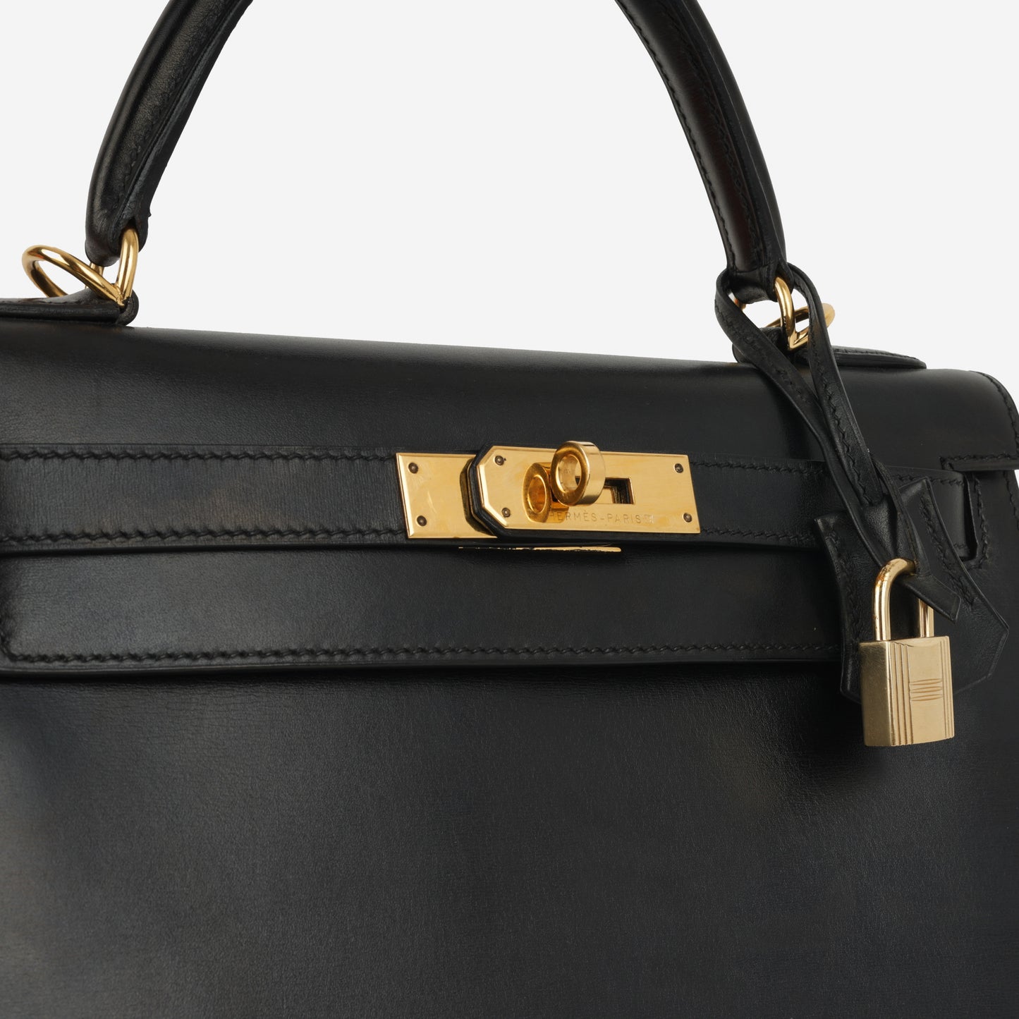 Hermès Vintage Kelly 28 - Black Box Calf | Gold Hardware