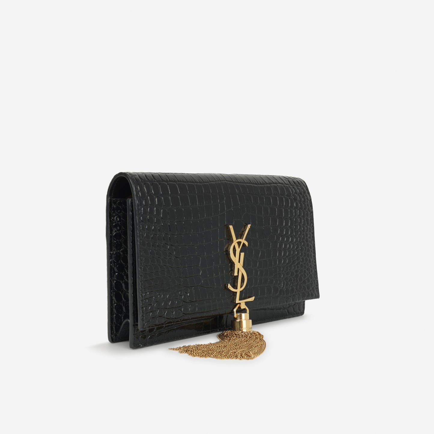 Saint Laurent Mini Kate Tassel - Black Patent Leather | Gold Hardware